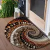 Tapete semicircular con efecto visual 3D, tapete decorativo antideslizante para entrada, tapete para puerta resistente a la suciedad y al desgaste, transfronterizo