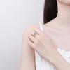 Anillo de compromiso con diamante Moussan blanco de 1 quilate con incrustaciones europeas y americanas, gran oferta de AliExpress, venta al por mayor, joyería para mujer.