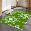 Tapete Minimalista Moderno para Sala de Estar, Tapete de Veludo Cristal para Mesa de Centro, Tapete de Luxo Leve de Alta Qualidade com Padrão de Folhas para Quarto ao Lado da Cama