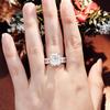 Anillo Geométrico Popular Exagerado de Celebridad Cao Shi para Mujer, Accesorios a Juego para Vestido de Banquete, Lujo Accesible de Moda con Diseño Cuadrado
