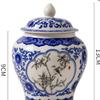 Latas de té azul y blanco latas de cerámica china selladas latas de almacenamiento doméstico almacenamiento Pu'er latas generales embalaje seguro venta al por mayor