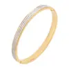 Pulsera de Acero Inoxidable Completa de Diamantes Diseño de Alto Nivel Transfronteriza Lujo Ligero Moda Más Vendida Pulsera con Colgantes que No se Caen para Mujer