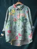 Novas Camisas Casuais Femininas de Manga Longa Transfronteiriças 2025, Camisas de Moda para Verão e Outono, Série Multicolorida com Impressão Digital 3D