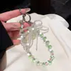 Nueva Cadena para Teléfono Móvil Cadena Colgante de Cristal Diseño de Gama Alta Pequeño Nicho Sentido del Diseño Exquisito Correa Colgante de Muñeca para Mujer Accesorios para Bolsos
