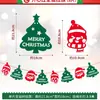 Bandeira de Puxar de Natal Bandeira Pendurada Feltro Festa de Natal Bandeirola de Letras Bandeira Pendurada Tecido Não Tecido Decoração de Natal Banner de Flor de Puxar