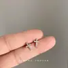 Pendientes Mini de Cruz Minimalistas con Microincrustaciones de Circonita Moda para Viajar Combinan con Todo Cruz Completa de Diamante Pendientes Compactos Elegantes para Mujer