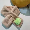 Cachecol infantil estilo coreano, para pais e filhos, de pelúcia, imitação de pelo de coelho, cachecol de inverno e outono quente para meninos e meninas