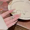 Collar de Perlas con Lazo Estilo Coreano Accesorios para Mujer Ins Lujo Ligero Diseño de Nicho Colgante Cadena para Clavícula Todo Fósforo de Alta Calidad