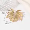 Brincos Franceses Personalizados de Aço Inoxidável, Brincos de Flor Exagerados de Alto Padrão, Brincos Dourados Versáteis Estilo Ins para Mulheres, Atacado