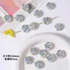 Estilo Ins Tulipán Fresa Flor de Cerámica Pintada a Mano Cuentas de Agujero Recto Material de Cuentas Sueltas para Pulsera Collar DIY Hecho a Mano