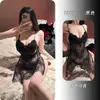 Camisón de Encaje Salvaje y Sexy Vestido de Encaje con Cordones Camisón Uniforme Tentación Lencería Erótica para Mujer Estilo de Alta Gama 1013