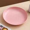 Prato Redondo de Plástico Estilo Japonês Prato Doméstico Utensílios de Mesa conjunto Estilo Ins Prato para Café da Manhã Frutas Prato Plano para Hot Pot