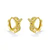 Brincos de Pressão e Tarraxas com Laço de Diamante Cintilante em Prata de Lei S925 para Mulheres, Exquisitos e Elegantes, Estilo de Luxo Leve, Brincos Pequenos, Joias para Orelha Atacado