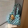 Bolso de Hombro Grande de Alta Gama con Lunares Japoneses y Coreanos 2026 Nuevo Modelo para Mujer, Bolso Tote Casual para Viajes