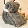 Colcha de lã de cordeiro e fleece floco de neve, colcha de inverno espessa, extra quente, adequada para primavera e outono, para dormitórios estudantis, disponível em tamanhos de solteiro e casal