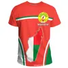 Padrão da Bandeira e Emblema Nacional de Madagascar Impressão 3D Nova Camiseta Casual de Manga Curta para Homens e Mulheres Fornecimento