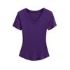 Camiseta T-shirt Estilo Americano Garota Picante Decote Coração Curva, Novo Verão Magro Cintura Marcada Curva Top Curto com Ombros Normais e Mangas Curtas