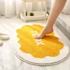 Estilo Ins estilo Coreano tapete de chão para banheiro amarelo para entrada de casa banheiro vaso sanitário absorvente antiderrapante tapete de pé tapete de flanela