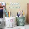 Porta-canetas de desenho animado Kaai para meninas, porta-canetas de mesa de grande capacidade, estilo ins, caixa de armazenamento de material escolar criativa para mesa de estudante