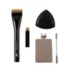 Set de brochas para base Cangzhou Luna Creciente: Forma de Hoja, Cola de Pez, Perlado, Cabeza Plana, Brocha Ligera para Base, Brocha para Base Sin Marcas, No Absorbe Polvo