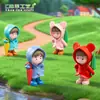 Micropaisaje Lindo Impermeable Paraguas Pareja Niños y Niñas Jardinería Decoraciones DIY Accesorios Coche Escritorio Pequeños Adornos