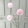 3 Cabeças Bola de Cristal Casamento Flor de Simulação Cena de Casamento Arranjo Parede de Flores Fileira de Flores de Chão Decoração Suave Flor Artística Arranjo de Flores DIY