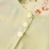 Vestido de Verão para Mãe Jovem com um Toque Estiloso, Vestido Floral de Chiffon de Comprimento Médio para Mulheres de Meia-Idade e Idosas, Adequado para Tamanhos Pequenos