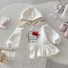 Sudadera de Forro Polar para Niñas de 0 a 5 Años Invierno Ropa Coreana para Niños Sudadera con Capucha y Falda para Bebé Niña Ropa de Invierno para Niños Ay708