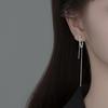 Pendientes Nalan de plata s925, estilo coreano, sencillos, con borlas largas y cadena, joyería para las orejas M00386