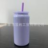 Comércio Exterior Novo Colorido Galvanizado Aço Inoxidável Camada Dupla 16oz Sublimação a Vácuo Pote Mason Copo de Água