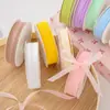 Rollo Grande de 6 mm Cinta de Gasa Translúcida Hilo de Leche Hilo de Nieve Doble Cara Hecho a Mano DIY Accesorios para el Cabello Accesorios de Lazo Decoración de Boda
