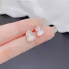 Brincos de Cabaça Kirin de Alto Padrão Banhados a Ouro Rosa 18K Incrustados com Diamantes e Ágata Vermelha Brilho Leve Venda Direta da Fábrica