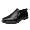 Zapatos de Cuero para Hombre 2023 Otoño Nuevo Estilo Pierna Diarios Casuales Suela Suave Zapatos de Papá Planos para Adultos Mayores Zapatos de Cuero