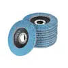 Disco de Solapa, Malla Protectora para Amoladora de Arena Azul Calcinada, Rueda de Solapa, Disco Abrasivo Plano, Disco de Lijado de Papel de Lija, Disco Pulidor, Rueda de Solapa
