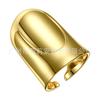 Latón chapado en oro de 18K diseño nicho hueco protector de dedos Anillo de falange Juego de anillos personalizados anillo de moda INS R194024