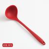 En stock tamaño pequeño sartén antiadherente integrada mango largo de silicona cuchara sopera suministros de catering cuchara utensilios de cocina cuchara