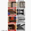 Estantería de almacenamiento de varias capas de pie para sala de estar de apartamento pequeño con puertas de gabinete, estantería, vitrina y armario de almacenamiento para el hogar