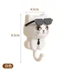 Gato Creativo de Dibujos Animados Parpadeante Gancho Lindo Macarrón Sin Perforaciones Gancho Sin Rastro Gancho de Almacenamiento para Ropa y Sudaderas Artículos Varios