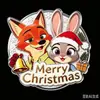 Imanes de nevera magnéticos de Zootopia Nick y Judy, superventas transfronterizo, Imanes de nevera acrílicos edición navideña