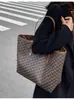 Bolso de mano simple y elegante para mujer, gran capacidad, bolso de mano con estampado vintage, bolso de hombro y axila casual moderno, comercio exterior