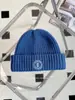 Gorro de Punto Azul Klein para Mujer, Estilo Coreano Versátil Protección para Orejas Engrosado Circunferencia de Cabeza Grande Gorro de Invierno