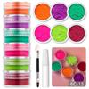 Juego de herramientas de joyería para decoración de uñas transfronterizas, con 6 colores mezclados, de terciopelo y felpa en polvo, pegamento flocado, material para joyería DIY