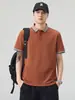 Camisa Polo de Verano con Cuello de Solapa y Bloques de Color 2026, Moderna y Versátil, Camiseta de Manga Corta para Hombre Bordada Simple de Moda