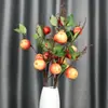 Nueva simulación de habitación de manzana sala de estar decoración decoración fruta falsa accesorios para fotografía flor artificial fruta con hoja manzana de simulación