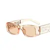 Gafas de Sol de Moda con Letras Rosas Rectangulares Estilo Hip Hop Gafas de Sol para Chicas Populares Gafas para Mujer Tiktok Live Venta al por Mayor