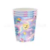 Decoraciones para Fiestas de Cumpleaños Infantiles de Venta Caliente Transfronteriza Juguete de Apretar Platos de Papel Vasos de Papel Servilletas de Papel Mantel Set de Cubiertos Ambiente