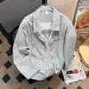 Jaqueta cardigã, estilosa e descolada, moletom falso de duas peças, camisa masculina com gola, camisa AAN com retalhos listrados