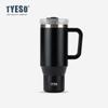 Taishuo nuevo vaso de hielo de gran capacidad vaso termo de acero inoxidable 304 vaso con pajita vaso para café vaso con asa para coche vaso para café
