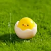 Micro-paisaje creativo lindo cáscara de huevo pollo lindo decoraciones DIY accesorios coche mini adornos pequeños de escritorio