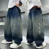 Jeans Holgados Rectos de Otoño para Niños, Pantalones Nuevos de Patchwork Primavera-Otoño 2026 para Niños Mayores, Pantalones Infantiles de Moda al por Mayor Transfronterizo